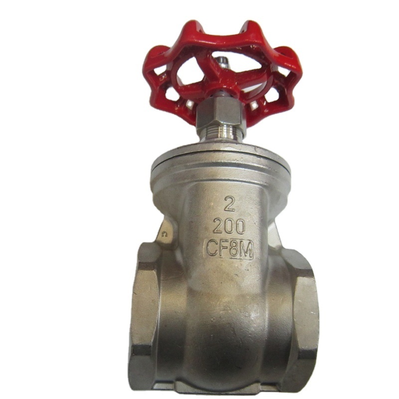 manual slide gate valve female threaded ends 200PSI 304 stainless steel water gate valve price