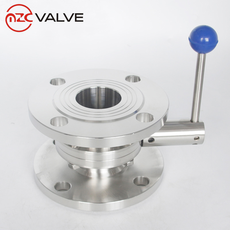 Stainless Steel 304 American standard  Flanged Sanitary Butterfly Valve