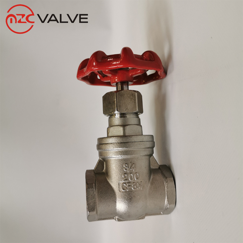 manual slide gate valve female threaded ends 200PSI 304 stainless steel water gate valve price