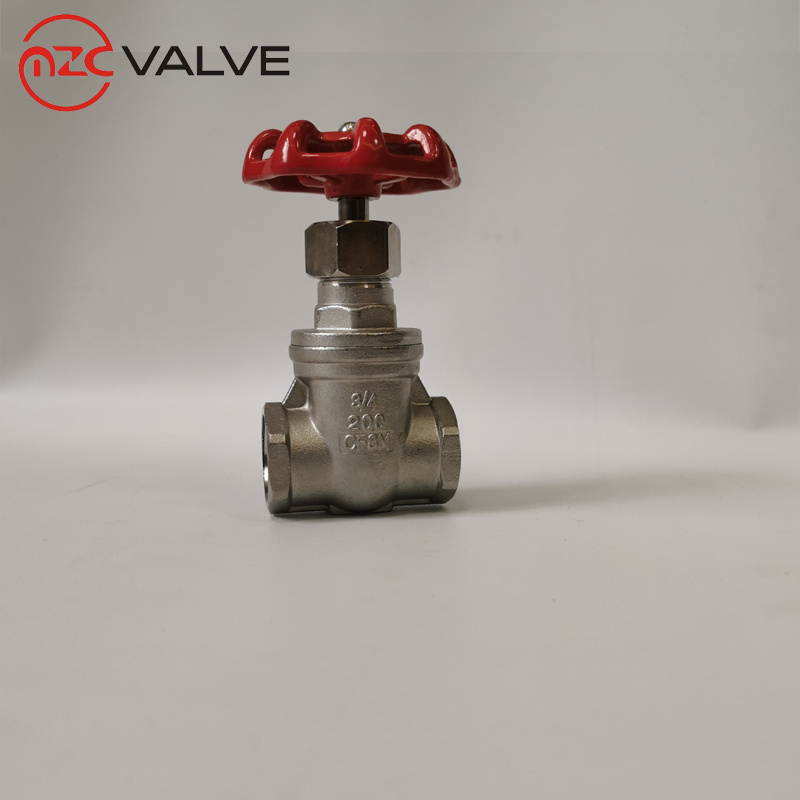 manual slide gate valve female threaded ends 200PSI 304 stainless steel water gate valve price