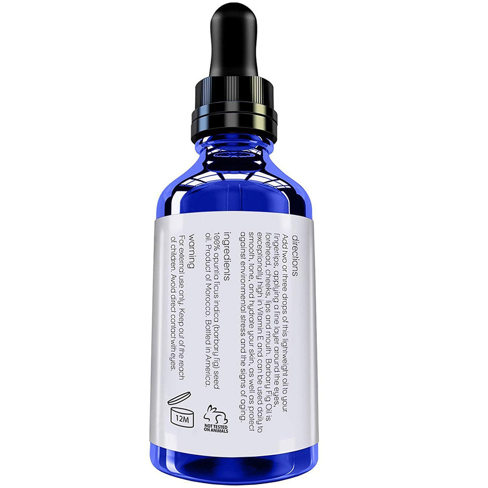 Private Label Pure Barbary Fig Seed Oil - Top Grade Cold Pressed All-Natural Anti Ageing Moisturiser