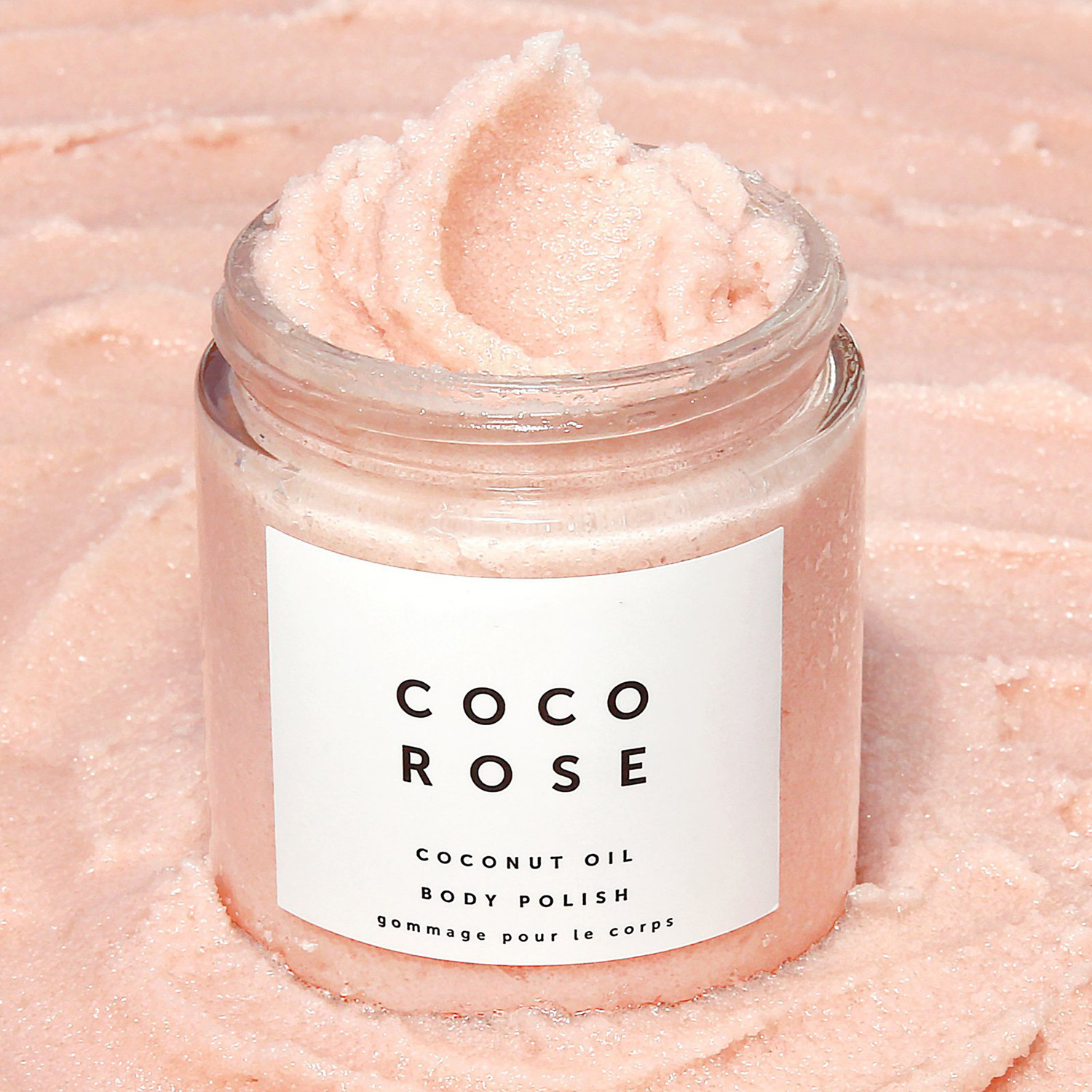 Organic Exfoliating Rose Body Scrub Moisturizing Private Label Coconut Milk Face Polish