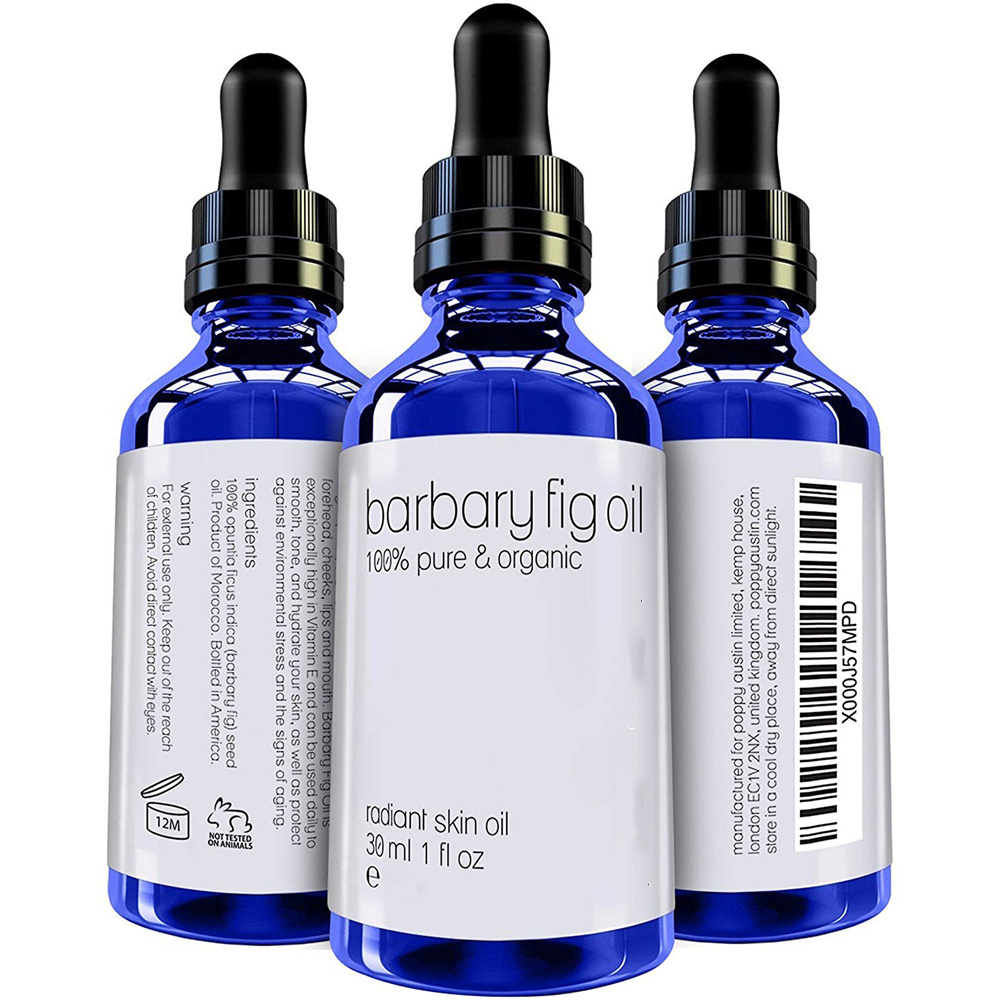 Private Label Pure Barbary Fig Seed Oil - Top Grade Cold Pressed All-Natural Anti Ageing Moisturiser