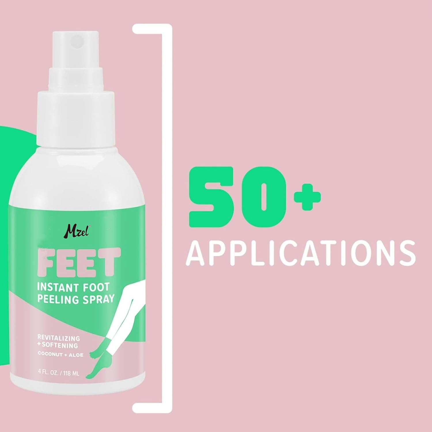 Feet Coconut and Aloe Instant Peeling Foot Spray Softening Foot Peel Mask Exfoliates & Removes Dead Skin