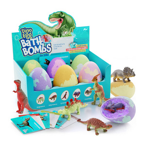 Dino Egg Bath Bombs for Kids with Surprise Dinosaur Toys Inside Fizzy Gift Set