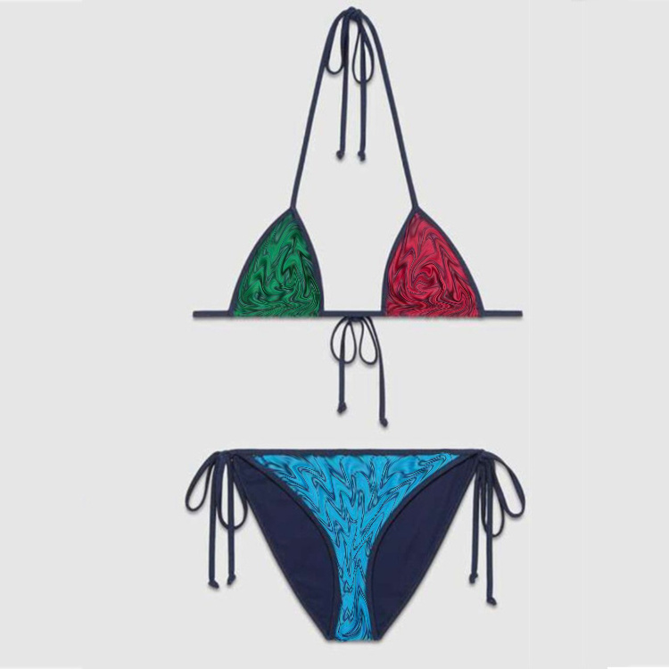 Ready to Ship Wholesale Luxury Bathing Suits Sexy Triangle Bikini Woman Swimwear Letter Print Designer Swimsuits Famous Brands