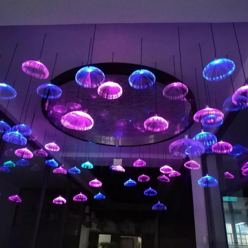 Easy Installed Led Jellyfish Light Fiber Optic Lamp Fiber Optic Spray For Christmas Decoration Light