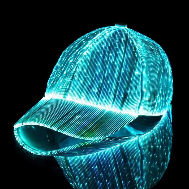 Glow In The Dark Rechargeable Custom Panel Baseball hat Wholesale with good quality and price