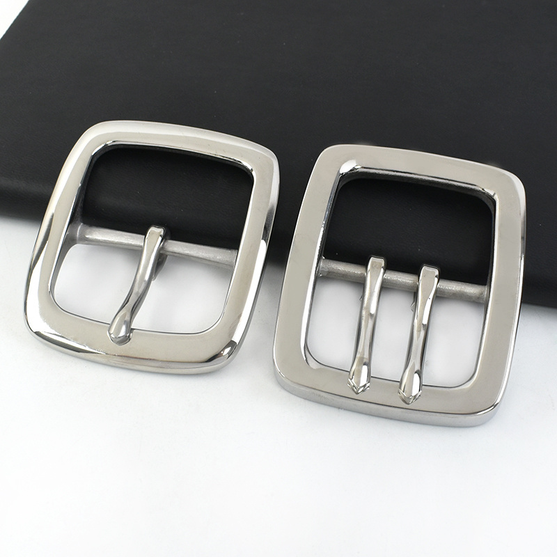 Deepeel YK022 40mm Hardware Accessories Stainless Steel Single Men Belt Buckle Metal Double Pin Buckles