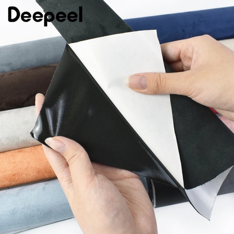 Deepeel FA404 100*149cm Hardware Cloth Suede Self-adhesive Fabric Repair Patch Adhesive Synthetic Leather Cloth for Car Interior