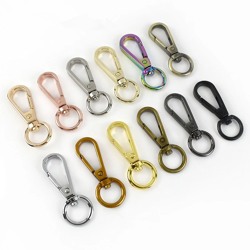 F4-1 8/10/13mm Handbag Hardware Bag Accessories trigger Keychain Snap Buckle For Bag Metal Bag Strap Lobster Clasp Swivel Hook