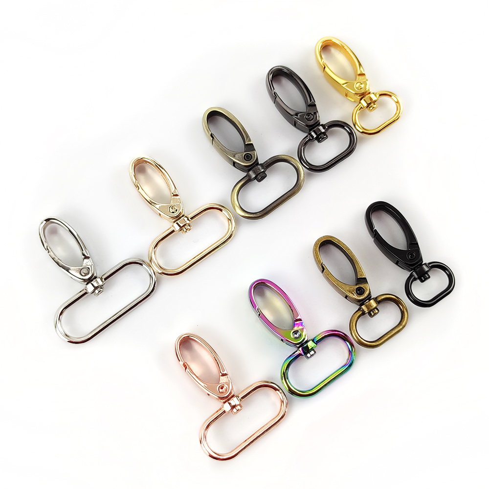 Deepeel F4-3-A 16-38mm Handbag Hardware Accessories Bag Strap Rainbow Rose Gold Buckle Swivel Lobster Clasp Metal Snap Hook