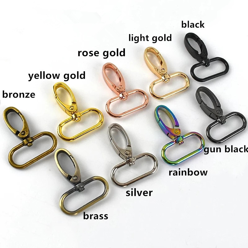 Deepeel F4-3-A 16-38mm Handbag Hardware Accessories Bag Strap Rainbow Rose Gold Buckle Swivel Lobster Clasp Metal Snap Hook