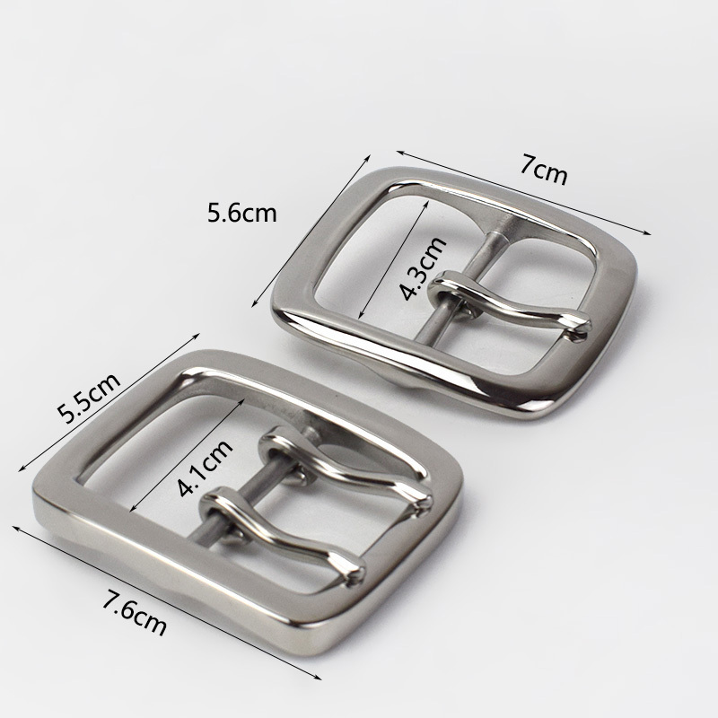 Deepeel YK022 40mm Hardware Accessories Stainless Steel Single Men Belt Buckle Metal Double Pin Buckles