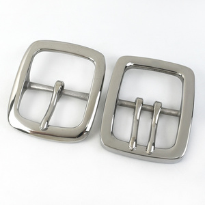 Deepeel YK022 40mm Hardware Accessories Stainless Steel Single Men Belt Buckle Metal Double Pin Buckles