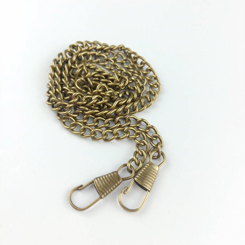 Deepeel AL011 100/120cm Thin Bag Chains Accessories For Bag Iron Chain With Hook Buckles