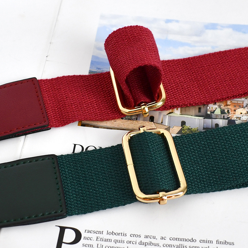 Deepeel SW058 3.8cm Adjustable Bag Webbing Straps  Custom Bag Accessories  Removable Solid Canvas Bag Strap Shoulder Strap