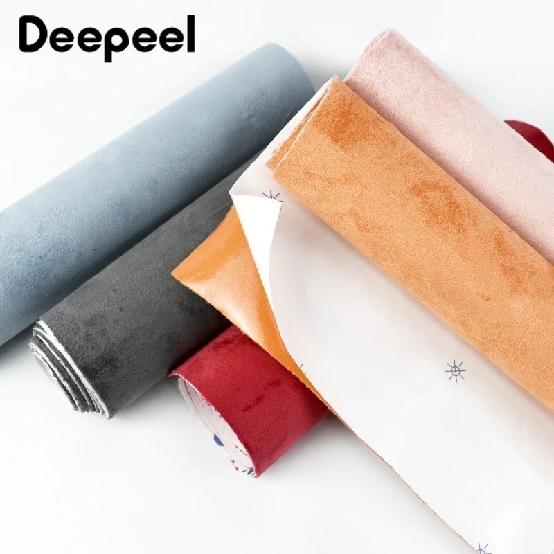 Deepeel FA404 100*149cm Hardware Cloth Suede Self-adhesive Fabric Repair Patch Adhesive Synthetic Leather Cloth for Car Interior