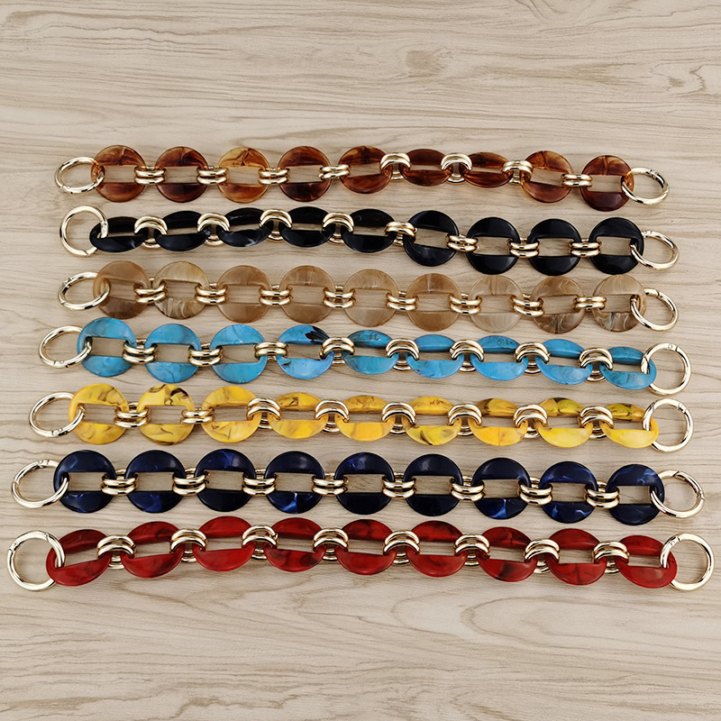 Deepeel ZP076 43CM Bag Accessories Purse Bag Chain DIY Resin Chain Bag Strap Acrylic Handbag Strap