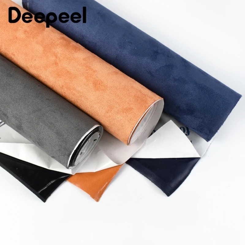 Deepeel FA404 100*149cm Hardware Cloth Suede Self-adhesive Fabric Repair Patch Adhesive Synthetic Leather Cloth for Car Interior