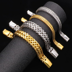 China Manufacturer Hotsale jewelry Magnetic High Polished Stainless Steel  Cuban Curb Chain For Men bracelet