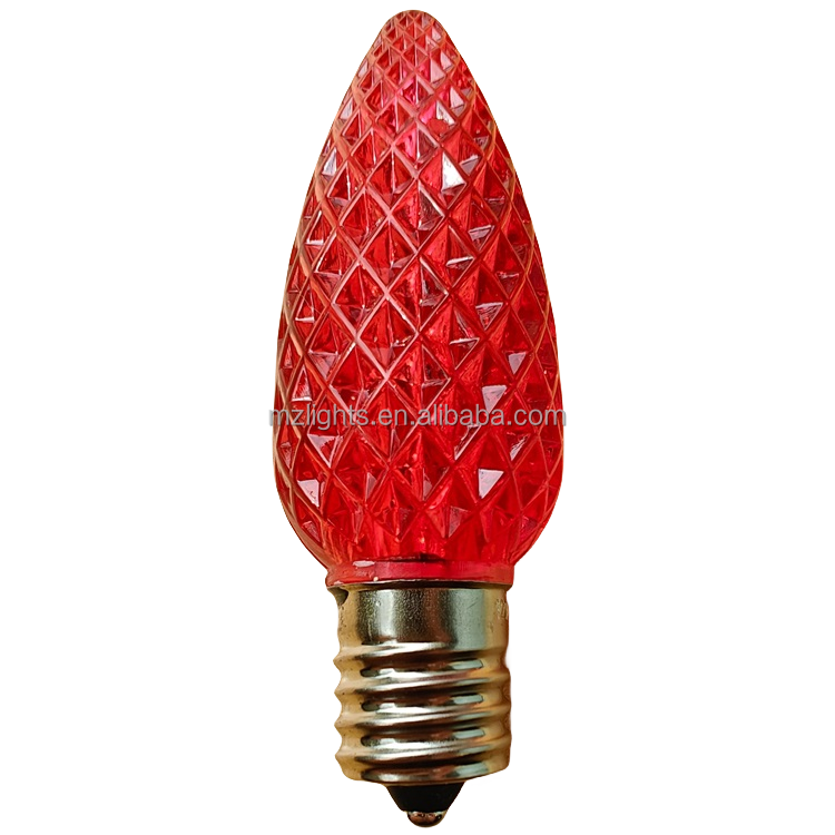 Commercial Quality Polycarbonate C9 Christmas Light LED Bulbs Clearance Red for Outdoor Holiday Lighting Decoration