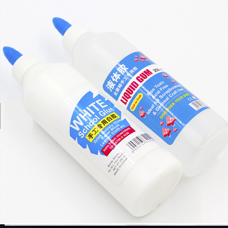 factory supplies 500ml eco-friendly plastic white glue slime activator