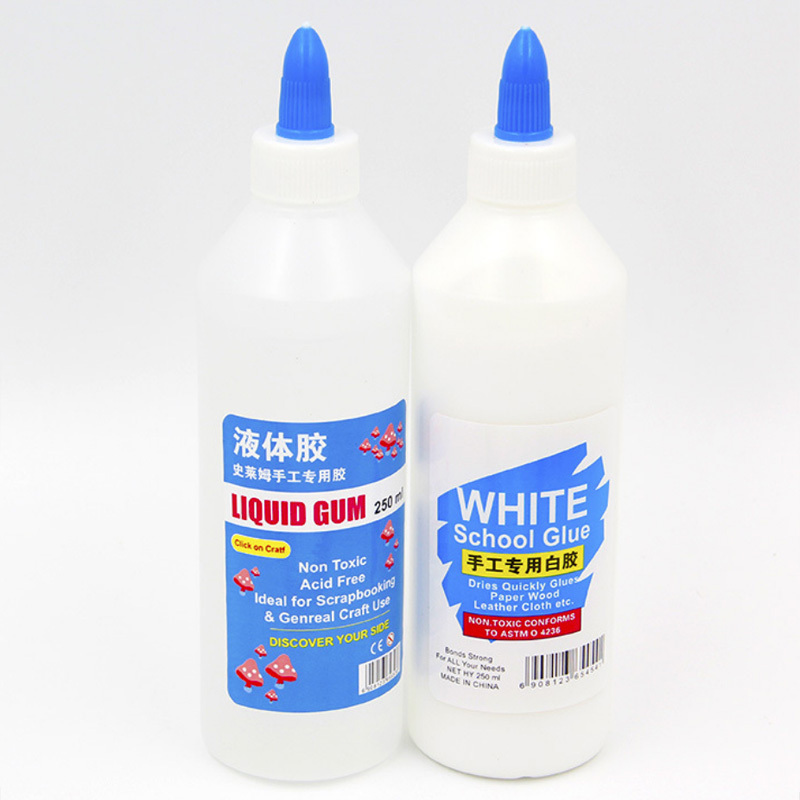 factory supplies 500ml eco-friendly plastic white glue slime activator