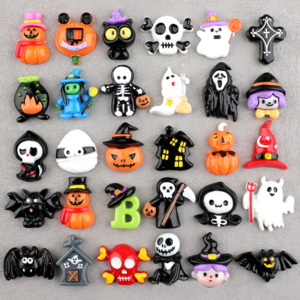 2023  new design Hot sale resin halloween  pumpkin ghost skull  charms  accessories for slime decoration