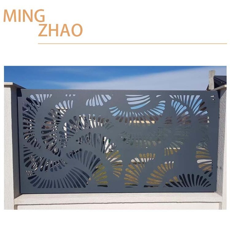 High quality new steel design metal laser cut wall lattice fence privacy aluminum fence panels