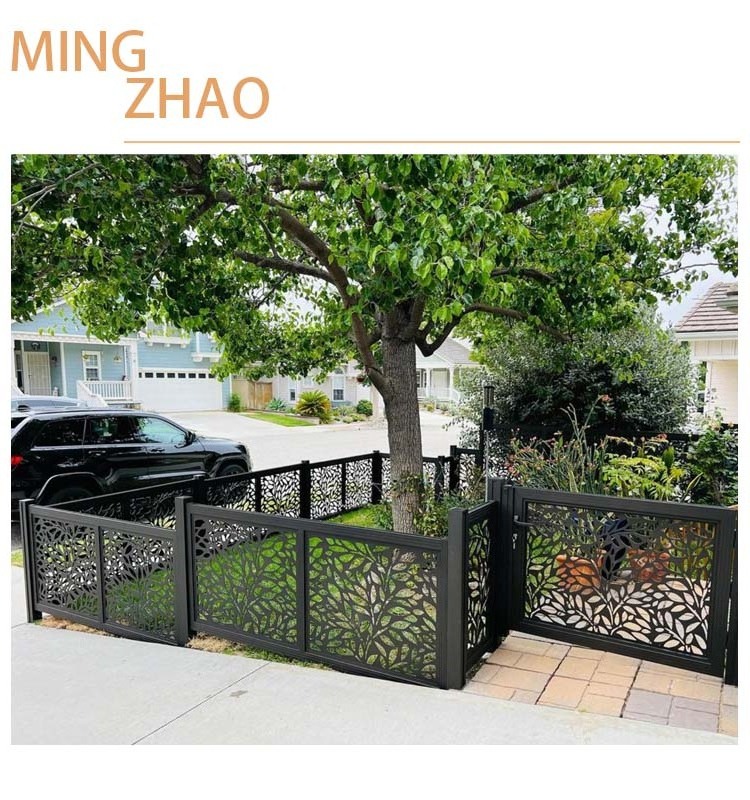 High quality new steel design metal laser cut wall lattice fence privacy aluminum fence panels