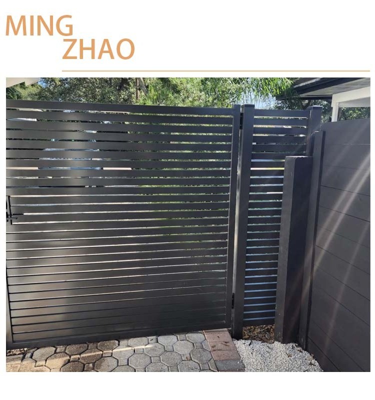 Wholesale Customization Modern Outdoor Fence Panels Aluminium Fencing Yard Board Garden Gate