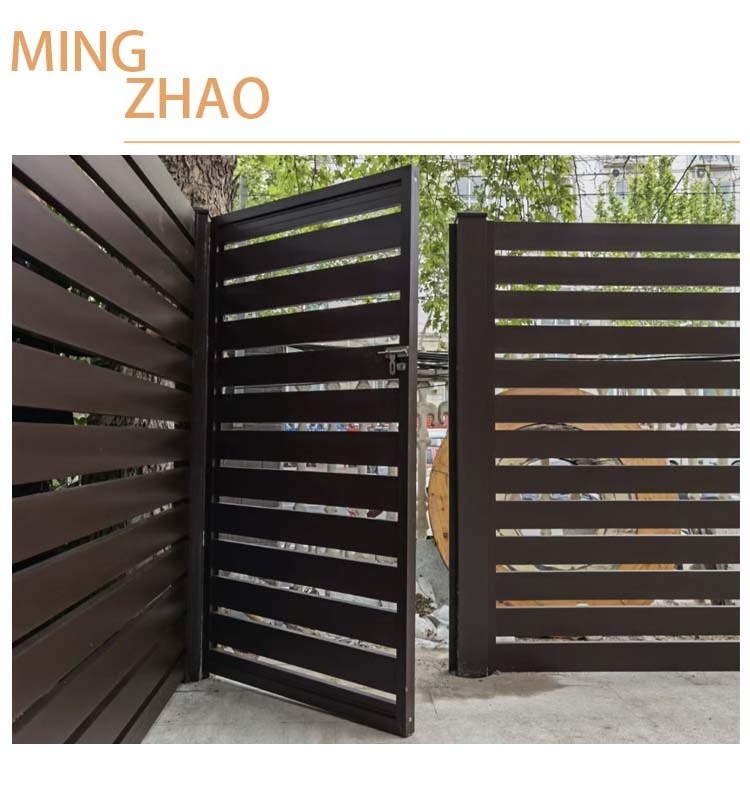 Wholesale Customization Modern Outdoor Fence Panels Aluminium Fencing Yard Board Garden Gate