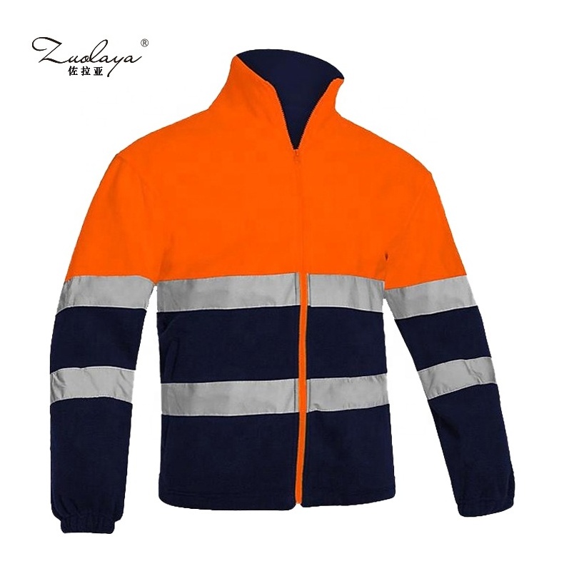 OEM Wholesale Winter Workwear Fleece-lined Jackets Reflective Safety Jacket Clothing Work Clothes