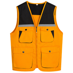 Unisex Outdoor Mens Breathable Mesh Photographer and Fishing Multi Pockets Vest Work Cargo Utility Vest