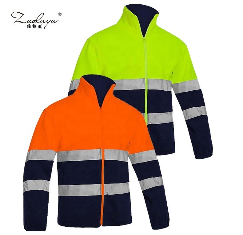 OEM Wholesale Winter Workwear Fleece-lined Jackets Reflective Safety Jacket Clothing Work Clothes