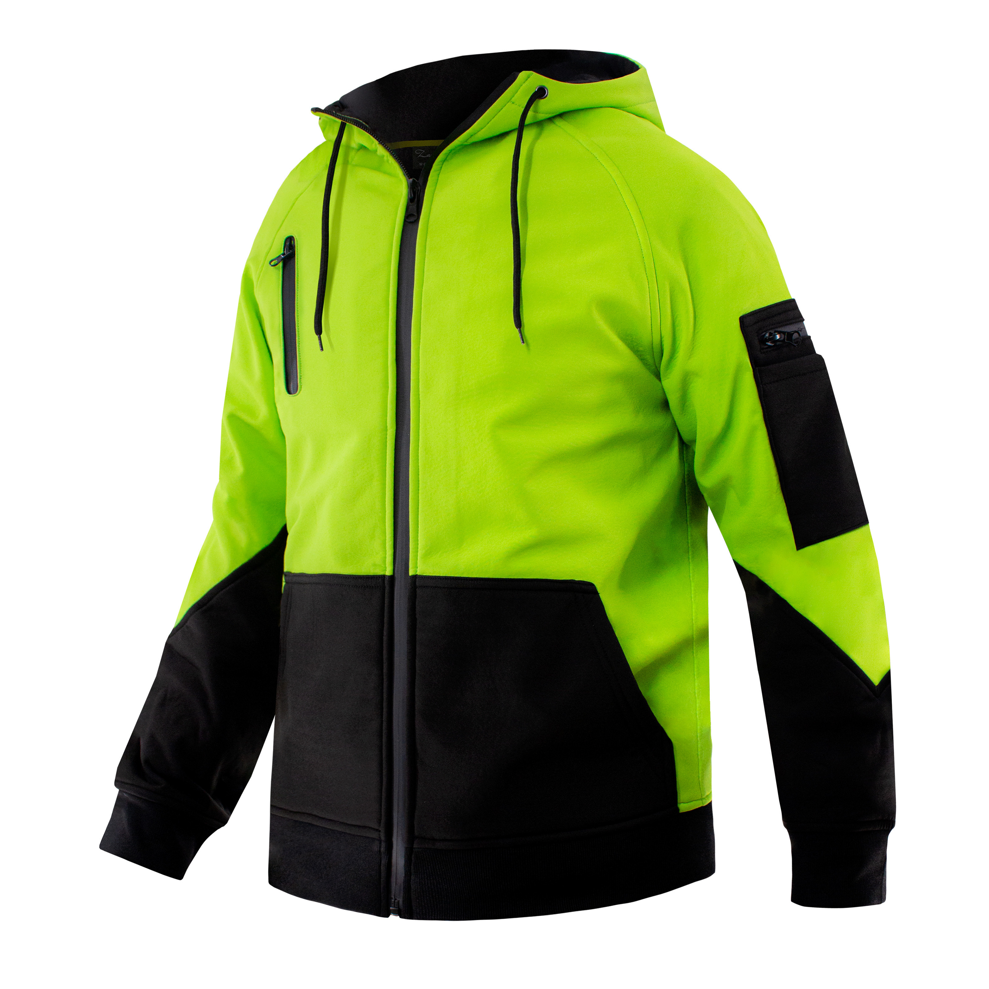 Outdoor Hi Vis Workwear Windproof Hi Visibility Softshell Fabric Fashion Fleece Jacket Jacket For Men