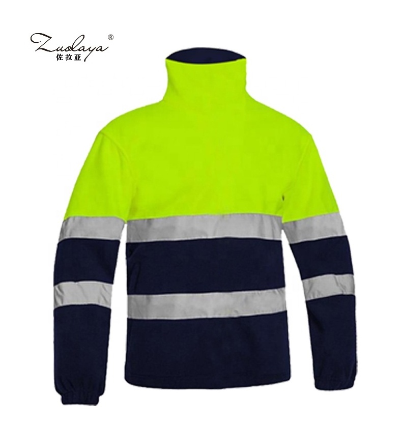 OEM Wholesale Winter Workwear Fleece-lined Jackets Reflective Safety Jacket Clothing Work Clothes