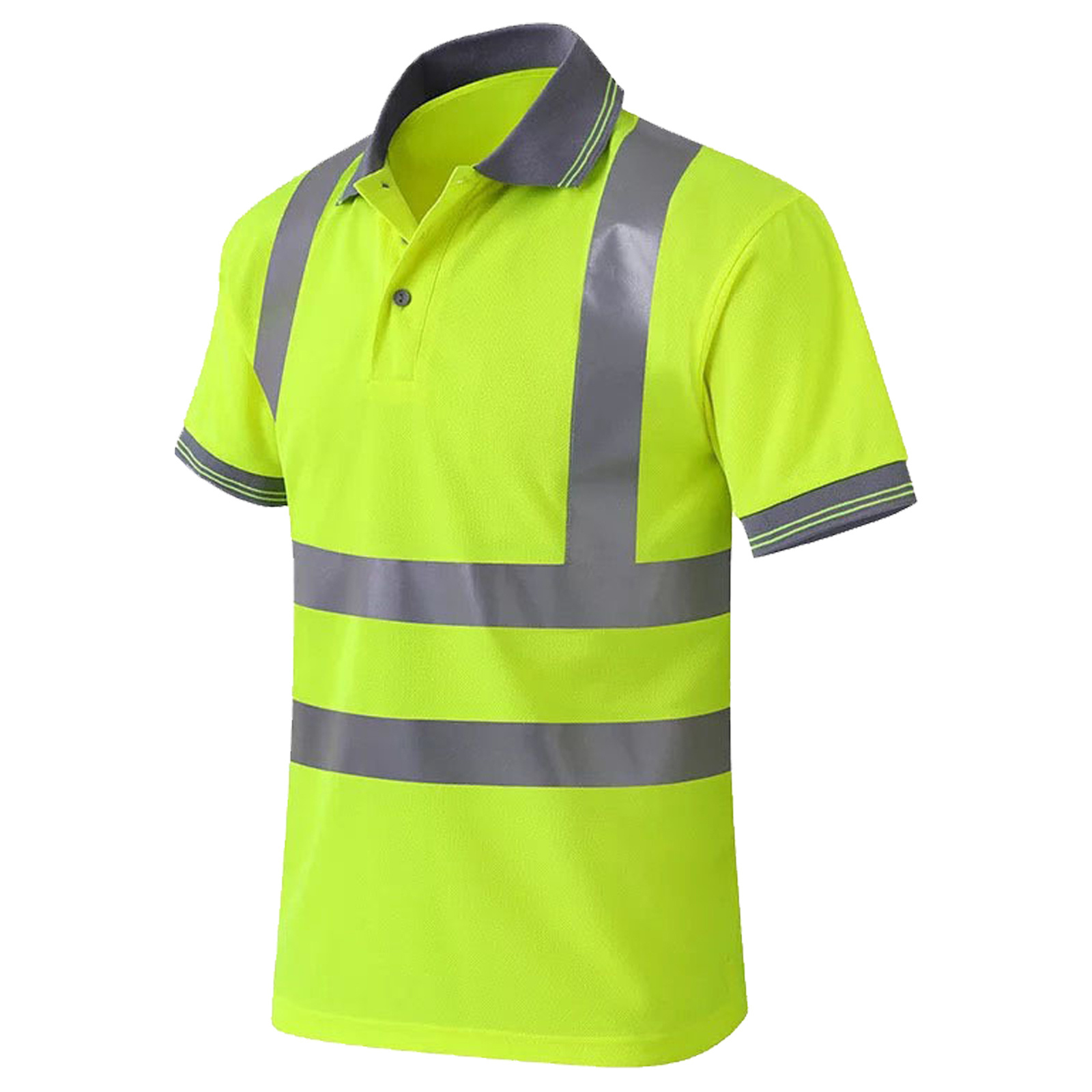 Hi Vis Reflective Safety Short Shirt Men and Woman Unisex Polo Shirts Workwear Shirt