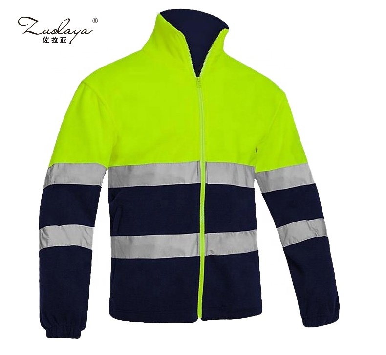 OEM Wholesale Winter Workwear Fleece-lined Jackets Reflective Safety Jacket Clothing Work Clothes