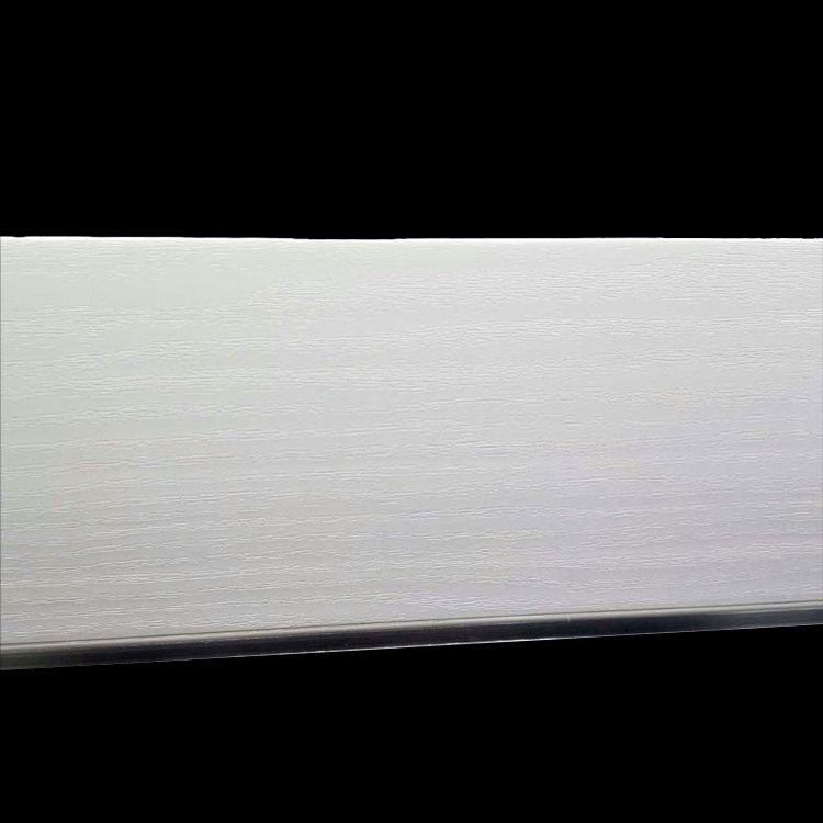 Wooden grain white PVC laminate plastic skirting boards