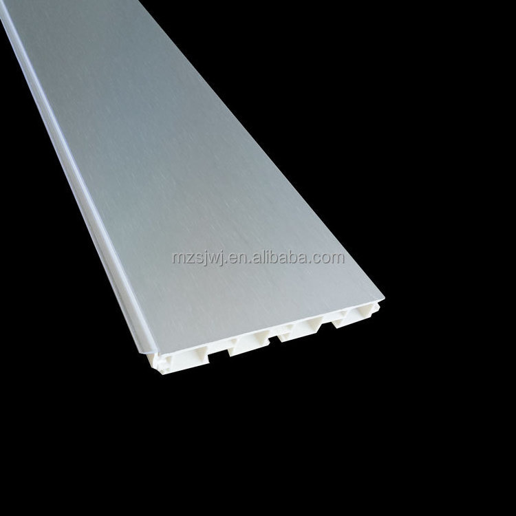 100mm waterproof silver pvc kitchen cabinet skirting board