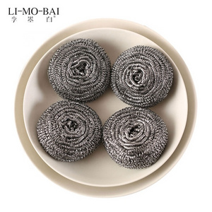 Kitchen cleaning stainless steel wire scourer ball silver metal pot pan dish scourer