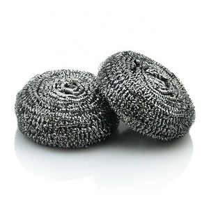 New Product Round Scrubber For Dish Stainless Steel Scourer Kitchen Clean Ball Steel Wool Sponge Scrubber