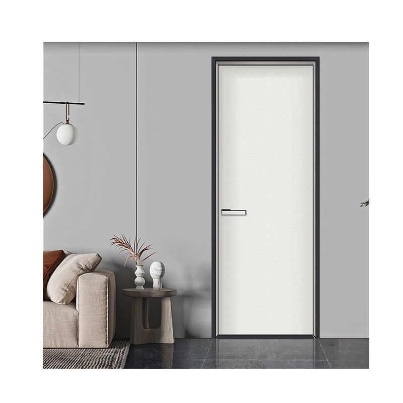 Aluminum frame house interior soundproof wood door for house