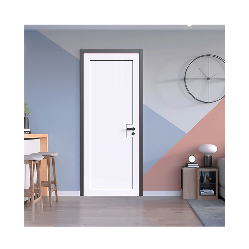 Aluminum frame house interior soundproof wood door for house