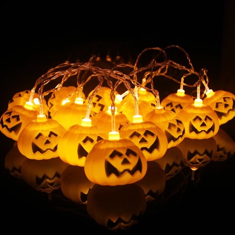 New 10 /20 Led Pumpkin String Lights Halloween Christmas String Fairy Light Night Lamp