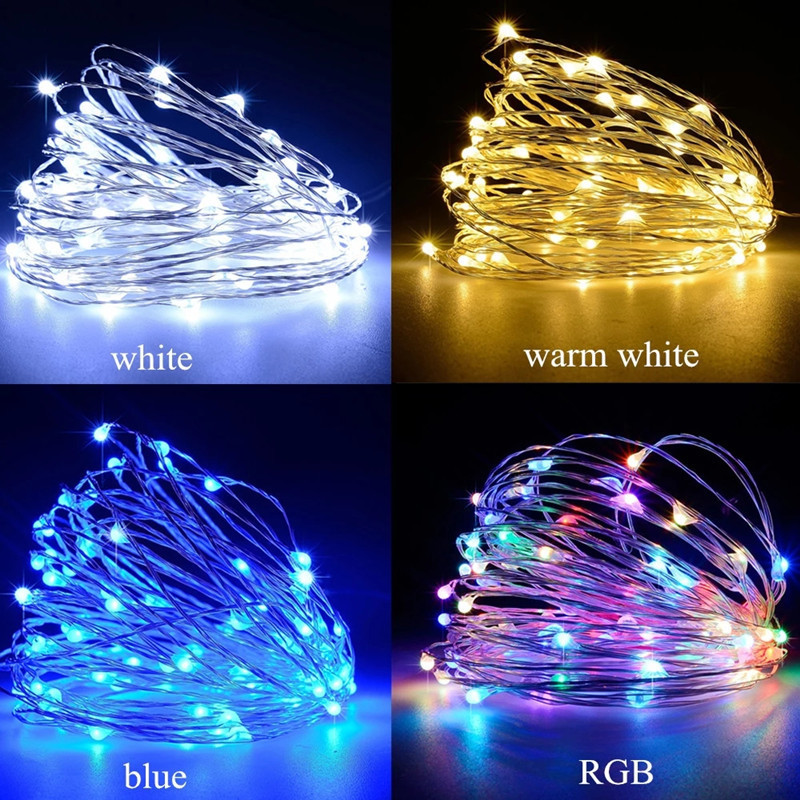 Battery Powered With Remote Control 8 Modes Copper Wire Fairy String Lights For Home Christmas Decoration