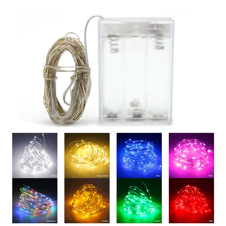 Led Fairy Lights Battery Operated Copper Wire Starry Fairy Lights for Bedroom, Christmas, Parties