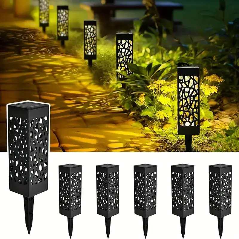 Solar Powered Led Garden Path Lights Outdoor Automatic Led Halloween Christmas Decorative Landscape Lighting For Patio